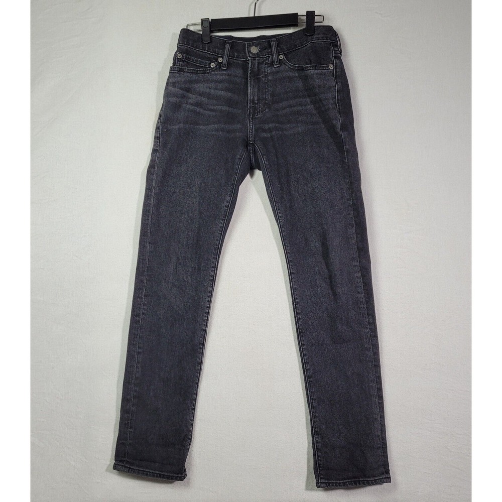 Abercrombie & Fitch Jeans Men 28x30 Langdon Skinny Stretch Dark Wash Black Denim